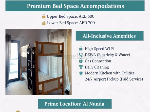 Bed Space for Rent in Dubai
