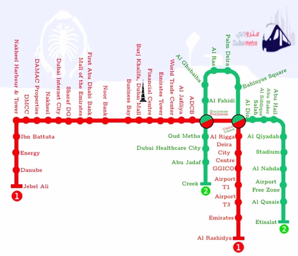 Dubai Metro map